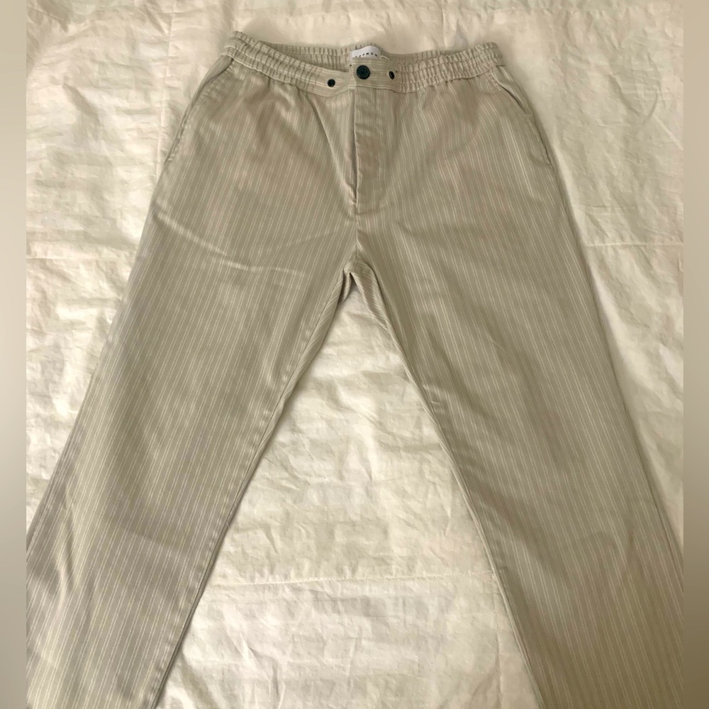 Topman pin stipe trousers- off white - 36x32
